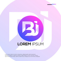 Modern Initials BJ Logo Design Ideas