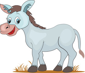 Funny donkey cartoon Illustration