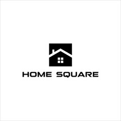 Home Square Logo Vector Template