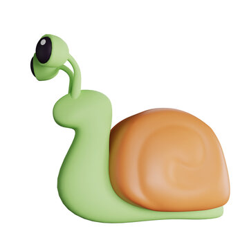 Cute And Slow 3D Animated Snail - Adorable Gastropod For Your Animal Collection