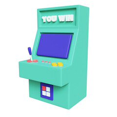 Green Arcade Machine 3D Icon