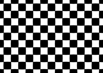 Fototapeta premium Abstract geometrical seamless mosaic pattern in contract black and white colors