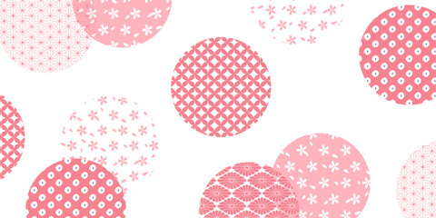 和柄　文様　水彩　背景