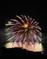 fireworks at Chinese New Year Eve, photo took in Shirahama, Japan