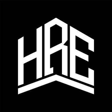 HRE letter logo design. HRE creative initials monogram vector letter logo concept. HRE letter design.

