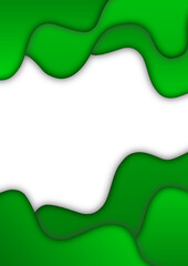 Simple poster or flyer templates background with artistic and modern green liquid patterns. Suitable for the announcement purposes of business and advertising. A4 paper size. Available for text.