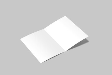 A4 Bifold Brochure Blank Mockup