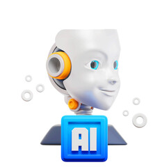 Revolutionizing Robotics-AI 3D Icon