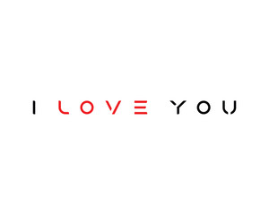 I love you 3 words creative design template elements 