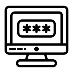 Icon password Illustration can be used for web app info graphic etc