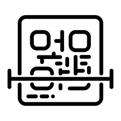 Icon Qr Code Illustration can be used for web app info graphic etc