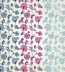 wedding card design, traditional paisley floral pattern , royal India	