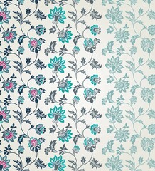 wedding card design, traditional paisley floral pattern , royal India	