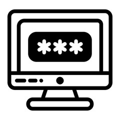 Icon password Illustration can be used for web app info graphic etc