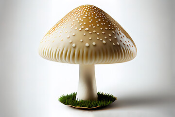 Surprising One natural Mushrooms. Generative Ai