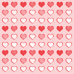 Heart Seamless pattern vector. valentine patterns