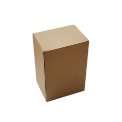 brown cardboard box isolated on a white background