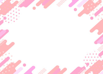 ポップなフレームイラスト　ピンク