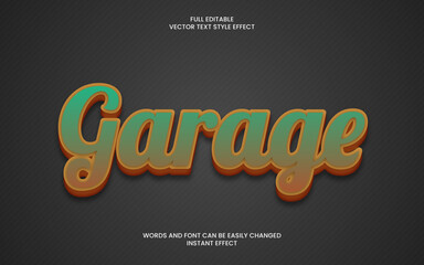 Fototapeta premium Garage Text Effect 
