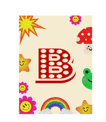 English Alphabets Vector font design for kids Worksheet