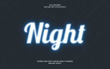 Night Text Effect 