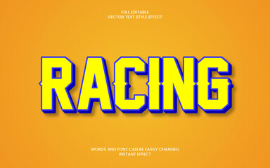 Racing Text Effect 