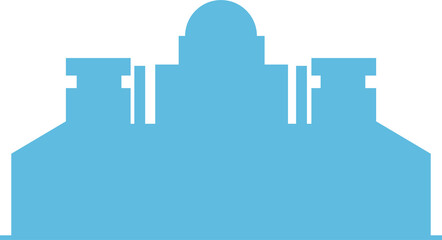 blue silhouette city skyscraper illustration