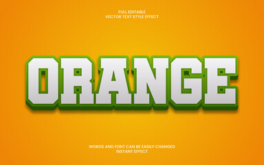 Orange Text Effect 