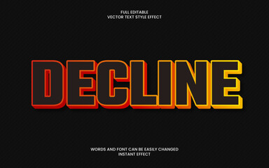 Decline Text Effect 