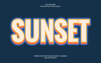 Sunset Text Effect 