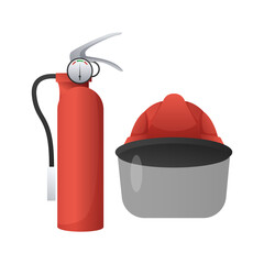 Obraz premium fire extinguisher Firefighter icon