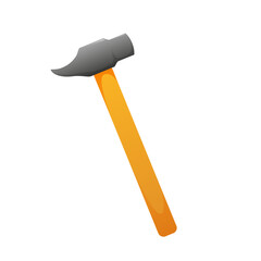 hammer tool isolated. Carpenter symbol