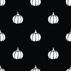 Seamless Pattern with Cute Pumpkins. Fall Halloween Collection. Decorative Design for Prints, Fabrics, Wallpapers etc. Abstract Art. Modern Style. Vector 3d Illustrations