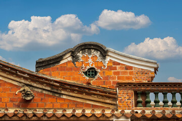 Fototapeta na wymiar Historical red brick houses in South Fujian, China
