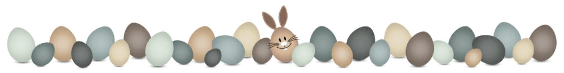 Braunes Hasenei & 28 Ostereier Naturfarben