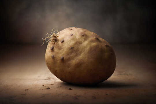 Premium Close up shot of a Potato. Generative AI.