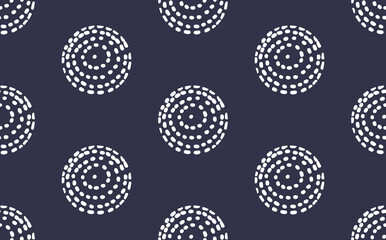 Trendy minimalistic vector pattern with dots and circles. Doodles and different shapes. Background for print, cover, wallpaper, fabric, clothes, wrapper