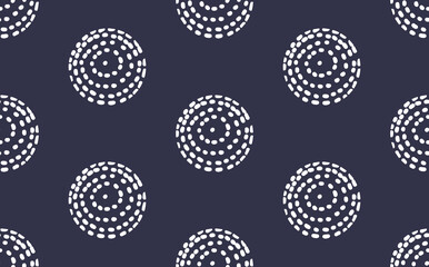 Trendy minimalistic vector pattern with dots and circles. Doodles and different shapes. Background for print, cover, wallpaper, fabric, clothes, wrapper