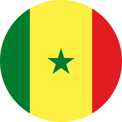 Senegal flag round shape 2023020813