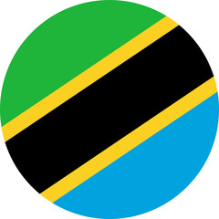 Tanzania flag round shape 52