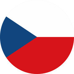 Czech Republic flag round shape 85