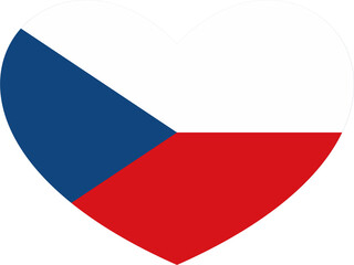 Fototapeta premium Czech Republic flag heart shape 86