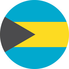 Bahamas flag round shape 97