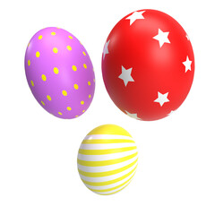 Easter egg png image 3d rendering