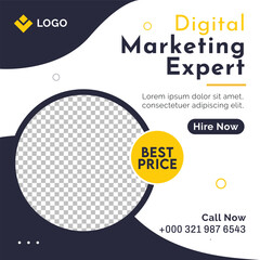 Fototapeta premium Digital marketing social media and instagram post template banner 