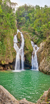 El Nicho waterfalls at Topes de Collantes Natural Park, Trinidad, Cuba
