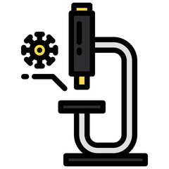 Microscope filled outline icon