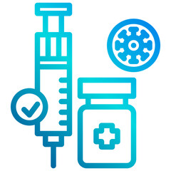 Medicine gradient line icon