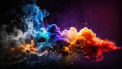 Obraz premium Abstract colorful background, generative ai