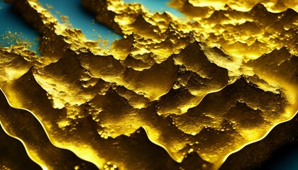 Abstract gold background. Yellow - black palette. fractal graphics. Abstract geometric composition